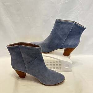 MLE Mia Limited Edition Soho Pull On Ankle Boots Blue Suede, US9, EU40